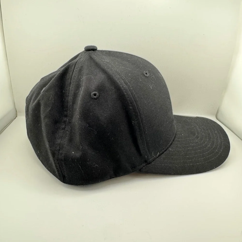 Flexfit Yupoong Baseball Cap Mens XL/XXL Black Excellent Stretch Fit Hat
